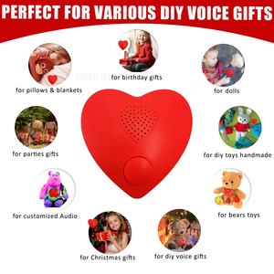Módulo de Grabación en Tiempo Real de 350s con Forma de Corazón Caja de Sonido Musical Personalizable Altavoz Grabadora de Voz <span class=keywords><strong>DIY</strong></span> para Regalo de Animales de Peluche - Product Image 5