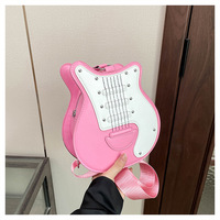 Nouveau Sac Bandoulière Créatif de Luxe en Forme de Guitare 2026 pour Femmes, en Cuir PU avec Large Sangle, Sac à Main en Forme de Guitare
