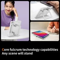TPU tampon ve plastik combo defender kapak iPad kılıfı Pro 11 2024 M4 A2836 metal katlanmış standı ile geri