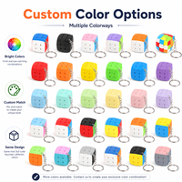 Porte-clés cube magique 3x3 en plastique de 3 cm, léger, idéal comme cadeau promotionnel pour enfants et adultes lors d'événements
