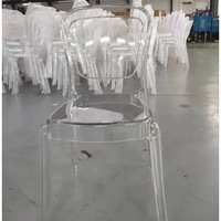 Chaises de mariage transparentes de princesse, chaise moderne en plastique acrylique Transparent d'hôtel