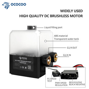 OCOCOO IRM Équipement OC-75A-12V Grand Débit Ordinateur Système De Refroidissement Par <span class=keywords><strong>Eau</strong></span> 4pin Roulement En Céramique 25dBA <span class=keywords><strong>Bruit</strong></span> 18W - Product Image 2