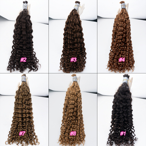 Trenzado de cabello humano sin procesar de doble estirado 100% Paquetes de cabello a granel para trenzar ondas profundas 100 gramos por paquete de cabello - Product Image 4