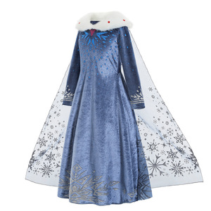Prezzo di fabbrica della neve <span class=keywords><strong>vestito</strong></span> da principessa della ragazza di Halloween vestiti della regina del ghiaccio Costume Cosplay <span class=keywords><strong>vestito</strong></span> con accessori - Product Image 5