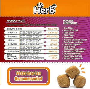 Probiotiques pour chiens OEM ODM Private Label avec prébiotiques favorisant un microbiome intestinal équilibré - Renforce la santé immunitaire - Friandises à mâcher molles - Product Image 6