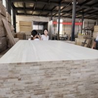 Panneaux de bois collés sur le chant, séchés au four, en peuplier blanchi, pour usine