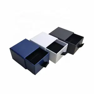 Customized Luxury Colorful Cardboard Bracelet Gift Paper Slide Drawer Packaging Super Thin Jewelry Boxes