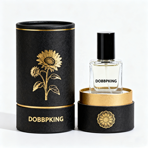 Bán buôn tinh dầu xây dựng thương hiệu sang trọng hình tròn Hộp quà tặng nhung lót ống giấy cho tùy chỉnh chai nước hoa bao bì - Product Image 1