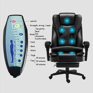 Ghế văn phòng điều hành với 7 điểm massage thoải mái ngả ghế văn phòng cao trở lại <span class=keywords><strong>PC</strong></span> Faux da máy tính bàn ghế - Product Image 3