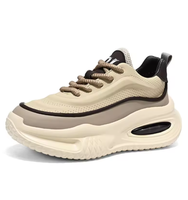 Chaussures de course décontractées pour hommes à lacets, respirantes, antidérapantes, pour l'automne, style chunky
