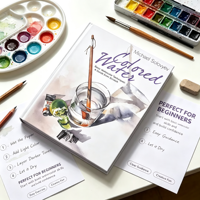 Carnet de croquis pour artiste aquarelliste Billy Showell, reliure cousue, plastification, personnalisable, livre pédagogique, impression couleur, papier d'art
