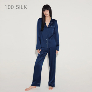 Pigiama Estivo di Lusso in Seta di Alta Qualità per <span class=keywords><strong>Donna</strong></span>, Maniche Lunghe - Product Image 5