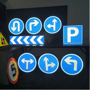 Señales de advertencia de tráfico reflectantes de alta visibilidad personalizables, patrón de aleación de hoja galvanizada para exteriores, señales de tráfico Premium - Product Image 3