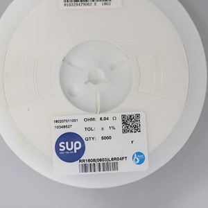 Factory Direct RR1608 0603L6R04FT 0603 1608 Resistors Chip Resistors SMD Resistors 6.04ohm 1% 1/10W Thick Film Resistor - Product Image 1
