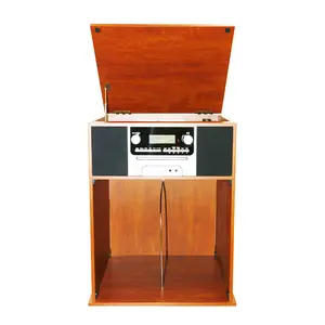 AM / FM radio, CD player w/ PHONO /USB playing Built-in Stereo Speakerand recording Knockdown closet turntable player