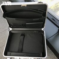 Boîte à outils de rangement en aluminium EVA mallette rigide mallette de transport longue mallette de transport portable personnalisée en mousse de nylon mallette noire