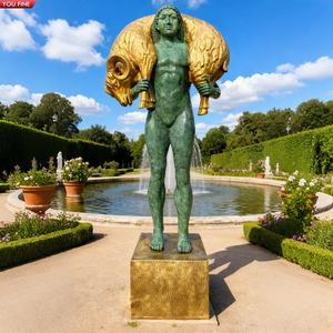 รูปปั้นแกะสีบรอนซ์ YOUFINE สำหรับตกแต่งสวนกลางแจ้ง วิลล่า และลานบ้าน - Product Image 1