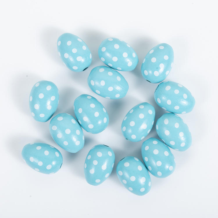 Blue polka dot eggs