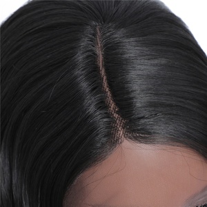 KEMY HAIR Perruque Synthétique Lace Front 20 "Medium <span class=keywords><strong>Mauve</strong></span> Rose Couleur Transparent HD Lace Résistant à la Chaleur Armure Bouclée 180% Densité - Product Image 4
