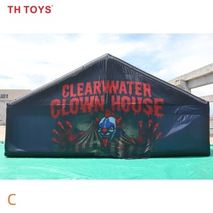 Fast air Shipping to Door, 8x8m Giant Inflatable <strong>Haunted</strong> House,<strong>circus</strong> Clown Theme Inflatable Laser Tag Maze Games for Halloween - Product Image 2