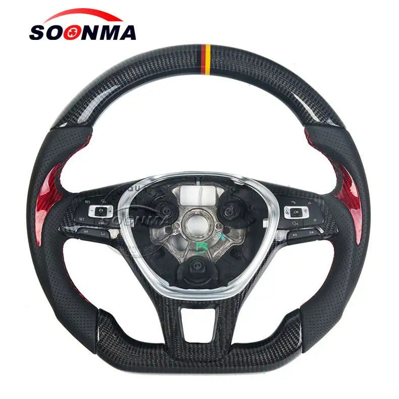 Alcanta ra personalizada compatível com vw fibra de carbono volante para volkswagen beetle racing roda conversível