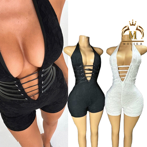 Nuovi tute da donna alla moda tute aderenti senza schienale in <span class=keywords><strong>pizzo</strong></span> elasticizzato tute di un pezzo eleganti tute da donna - Product Image 2