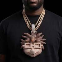 Directo de Fábrica, Colgante Personalizado de Plata 925 con Moissanita, Aspecto de Diamante Completo, Pasa el Test de Diamantes, Estilo Iced Out para Fans del Rap