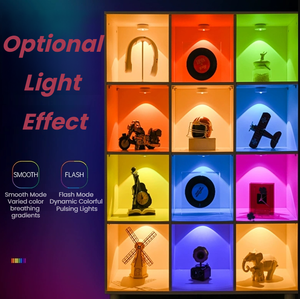 RGB & 3 màu sắc Puck ánh sáng với điều khiển từ xa di động có thể sạc lại tủ ánh sáng trang trí nội thất không dây dẫn ánh sáng kệ - Product Image 2