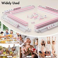 Supports de Mahjong Américain en Plastique Transparent en Gros, Poussoirs Festonnés pour Débutants et Experts, Portable pour 4 Joueurs, Écologique et Durable