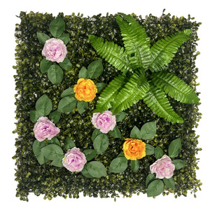 Huaien césped al aire libre Planta <span class=keywords><strong>artificial</strong></span> pared verde decoración Floral Fondo plástico simulado por fabricantes - Product Image 5