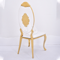 Ensemble de table et de chaises de salle à manger en acier inoxydable moderne et romantique pour hôtels, mariages, restaurants