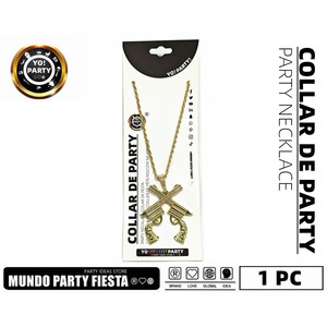 FESTIVAL BATTLE ROYALE collana DUAL GUN oro #61417 perfetta festa bomboniera - Product Image 1