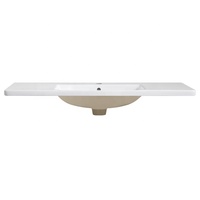 Vasque rectangulaire moderne en céramique de haute qualité de 80 cm de large, facile à nettoyer, garantie 5 ans, installation encastrée, pour hôtel