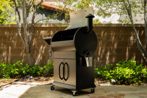 Parrilla Grande <span class=keywords><strong>de</strong></span> <span class=keywords><strong>Leña</strong></span> y Acero con Carro para Cocinar, Ahumar y Asar <span class=keywords><strong>Carne</strong></span> en una Cocina al Aire Libre - Product Image 2
