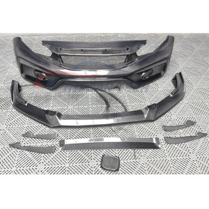 Kit carrosserie pour <span class=keywords><strong>Honda</strong></span> <span class=keywords><strong>Civic</strong></span> Type <span class=keywords><strong>R</strong></span> <span class=keywords><strong>FK8</strong></span> 2017 2018, lèvre de pare-chocs avant en fibre de carbone - Product Image 6