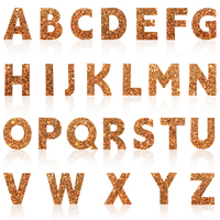 Patchs brodés personnalisés en lettres anglaises, alphabet, paillettes, PVC, feutre, thermocollants, DIY pour T-shirts, sacs, chapeaux