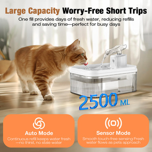 Fuente de agua inalámbrica para gatos y perros, dispensador automático de agua potable para mascotas de gran capacidad, color blanco WF11 - Product Image 5