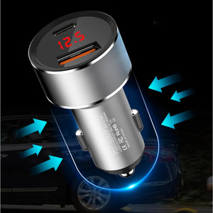 Topk — chargeur de <span class=keywords><strong>voiture</strong></span> à 2 ports USB type-c PD Quick Charge 3.0, adaptateur secteur pour téléphone Galaxy, iphone et Huawei - Product Image 4