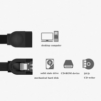 Kabel SATA 8 Pin Cantell dengan Latch SATA 3.0 Female ke Female, Kabel Data SATA 3.0 6gb/s untuk SSD Hard Drive
