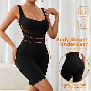 Body de nailon transpirable sin costuras con diseño de tirantes anchos elásticos, efecto push-up y moldeador, bragas levanta glúteos - Product Image 1