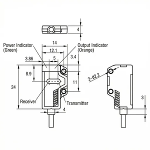 เซ็นเซอร์โฟโตอิเล็กทริค EFL-30NC EFL-30NO รุ่นใหม่ล่าสุด ขนาด 4 มม. แบบบางพิเศษ NPN ชนิดปกติปิด ระยะตรวจจับ 1-39 มม. สำหรับพื้นที่แคบ แรงดันไฟฟ้า 24V - Product Image 2