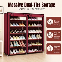 Meuble à chaussures multifonctionnel, multi-niveaux, anti-poussière, simple, grande capacité, petit rangement domestique