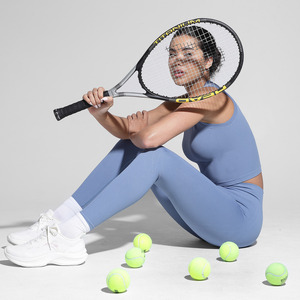 Hexin VENTE FLASH Ensembles de <span class=keywords><strong>yoga</strong></span>, ensemble de fitness pour la salle de sport, vêtements de sport <span class=keywords><strong>sexy</strong></span>, haut court à manches longues et pantalon de <span class=keywords><strong>yoga</strong></span> taille haute, vêtements de <span class=keywords><strong>yoga</strong></span> sans couture - Product Image 5