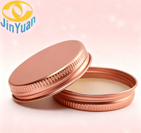 Bouchons à vis en aluminium personnalisables de 56 mm avec ouverture dédiée, couvercles métalliques pour pots de soins corporels (gommage corporel et crème pour les mains)