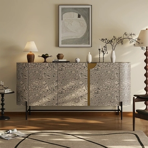 Credenza Moderna per <span class=keywords><strong>Soggiorno</strong></span> in Stile Minimalista, Lussuosa Scarpiera da Ingresso, Tavolo Consolle con Spazio di Archiviazione - Product Image 1