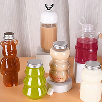 Bonhomme de neige arbre de noël lait thé tasse jetable en plastique boisson bouteille ours jus bouteille