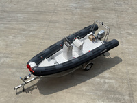 Certifié CE OEM ODM 5.8m Ponton gonflable à commande frontale Petit bateau de pêche de loisirs Bateau RIB avec moteur hors-bord