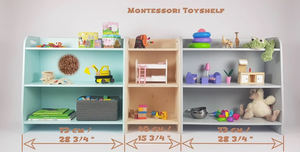 Modern Montessori Toy Shelf Storage Cabinet Wood Set with <b>Kids</b> <b>Study</b> <b>Table</b> and Chair <b>for</b> <b>Kid's</b> Room - Product Image 5
