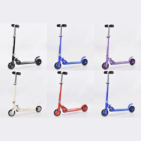 Trottinette pliable à 3 roues pour enfants, avec LED et plateau extra large en PU, pour l'extérieur, jouet pour garçons, filles et tout-petits, cadeau
