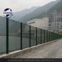 Clôture de sécurité 358 en acier galvanisé thermolaqué, panneau en treillis soudé anti-escalade, station d'alimentation à stockage par pompage, longue durée de vie, antirouille